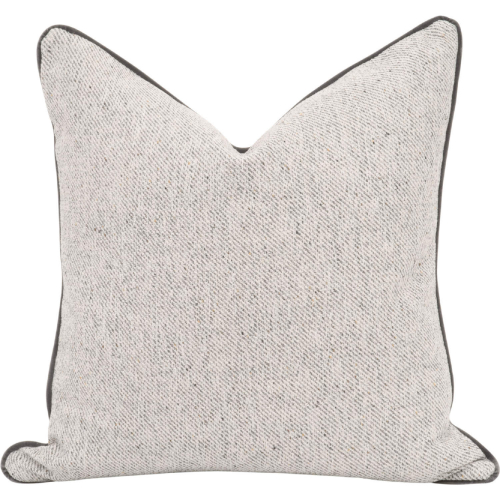 Not So Basic 22" Pillow in Howell Gray Fabric & Dark Dove Gray Velvet 7202-22.HNAT/DDOV (Set of 2)